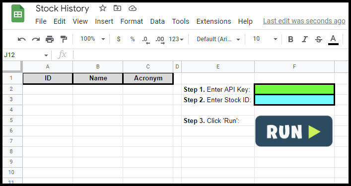 Sheet Setup.