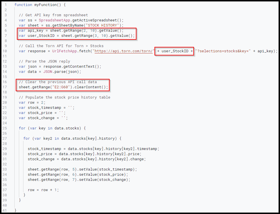 New myFunction.