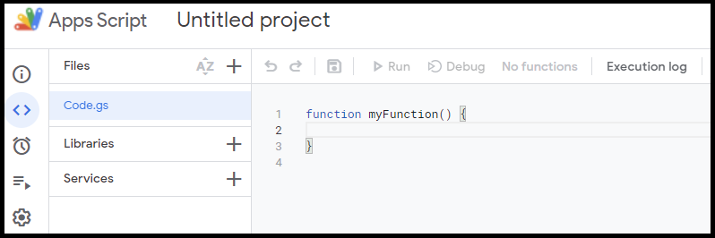 New Apps Script.